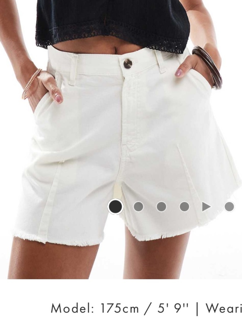 ASOS A-Line shorts in cream
